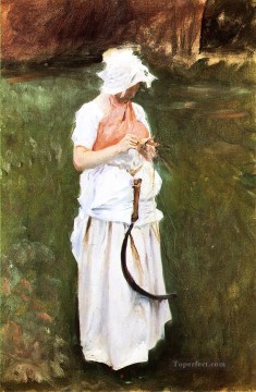 Girl with a Sickle John Singer Sargent Oil Paintings